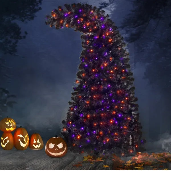 6FT Artificial Fir Bent Top Halloween Christmas Tree.