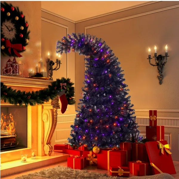 6FT Artificial Fir Bent Top Halloween Christmas Tree.
