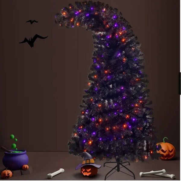 6FT Artificial Fir Bent Top Halloween Christmas Tree.