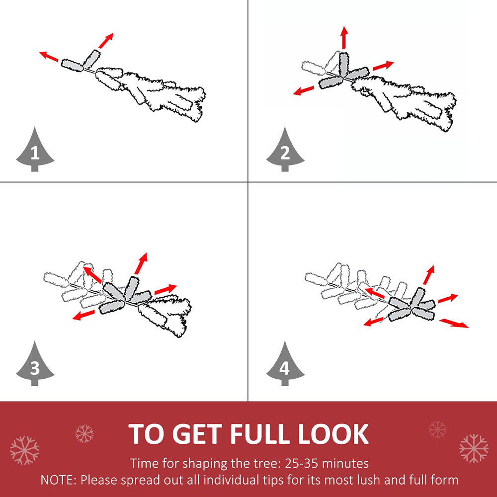 7ft Artificial Christmas Tree Unlit Douglas Fir With Realistic Branches